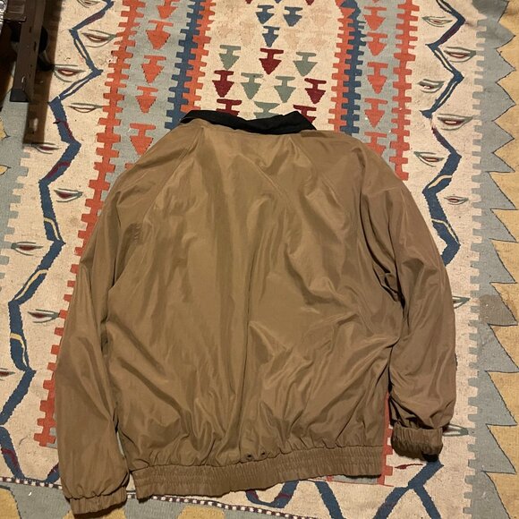 Vintage 1990s gartwell viasport beige zip windbreaker mens bomber jacket (L) - Picture 4 of 4
